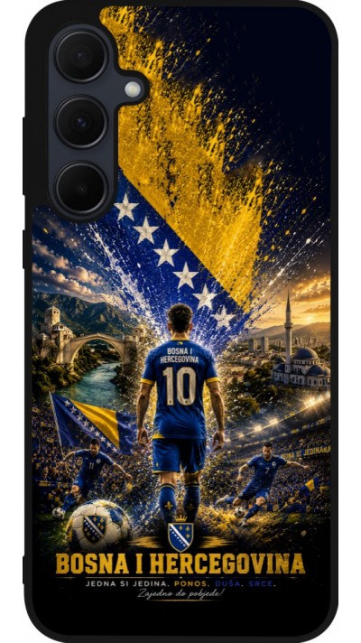 Samsung Galaxy A55 5G Case Hülle - Silikon schwarz Fussball Bosnien und Herzegowina splash 2026