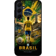 Samsung Galaxy A55 5G Case Hülle - Silikon schwarz Fussball Brasilien splash 2026