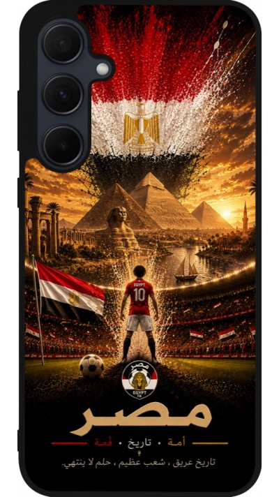 Samsung Galaxy A55 5G Case Hülle - Silikon schwarz Fussball Ägypten splash 2026