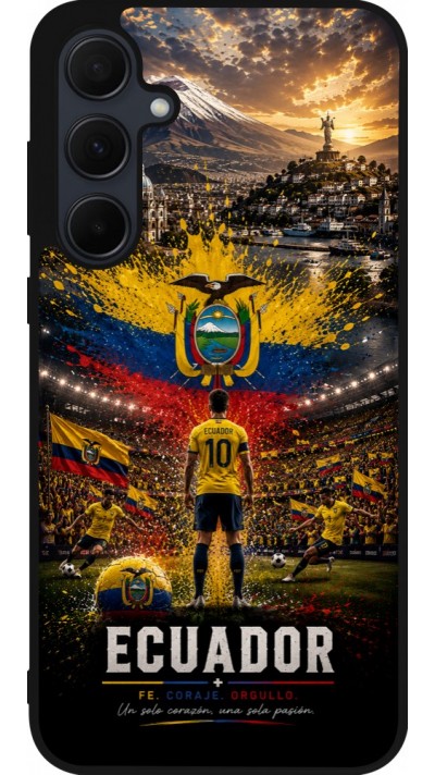 Samsung Galaxy A55 5G Case Hülle - Silikon schwarz Fussball Ecuador splash 2026