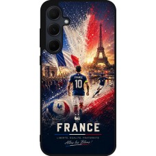 Samsung Galaxy A55 5G Case Hülle - Silikon schwarz Fussball Frankreich splash 2026
