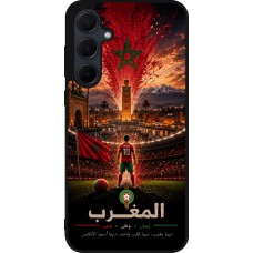 Samsung Galaxy A55 5G Case Hülle - Silikon schwarz Fussball Marokko splash 2026