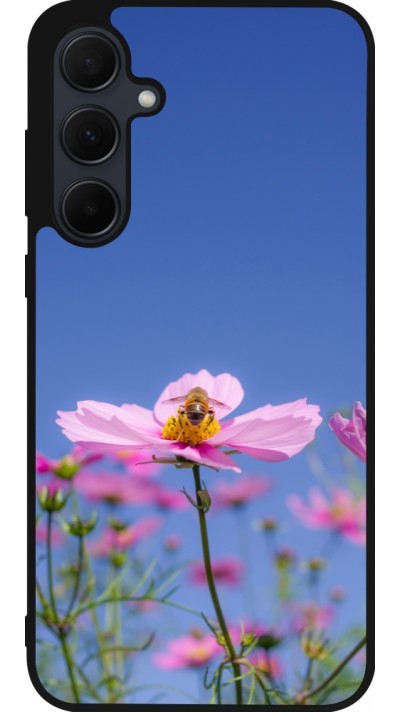 Samsung Galaxy A55 5G Case Hülle - Silikon schwarz Bee on a flower 2026