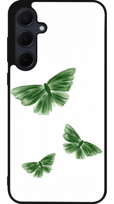 Samsung Galaxy A55 5G Case Hülle - Silikon schwarz Butterflies 2026