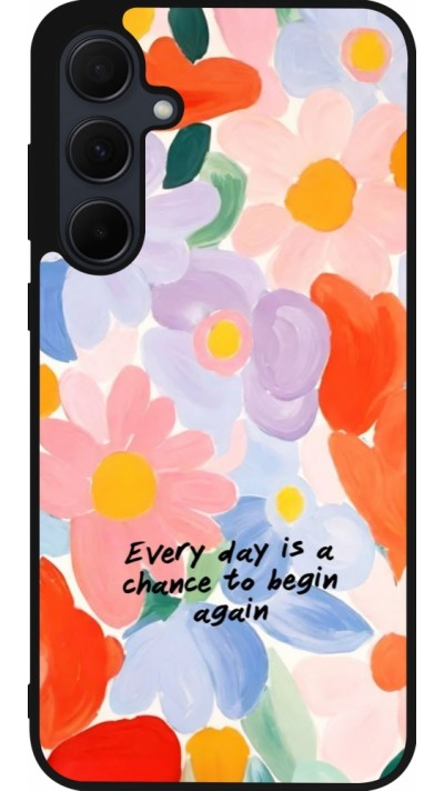 Samsung Galaxy A55 5G Case Hülle - Silikon schwarz Every day is a chance 2026