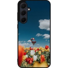 Samsung Galaxy A55 5G Case Hülle - Silikon schwarz Hot air balloon 2026