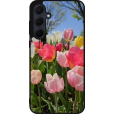 Samsung Galaxy A55 5G Case Hülle - Silikon schwarz Tulips 2026