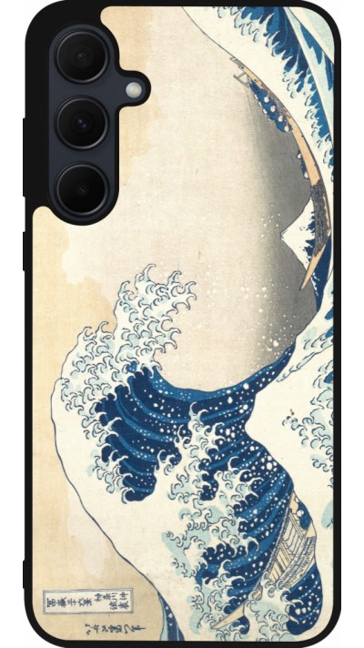 Samsung Galaxy A55 5G Case Hülle - Silikon schwarz Kunstbild - Die große Welle vor Kanagawa - Hokusai
