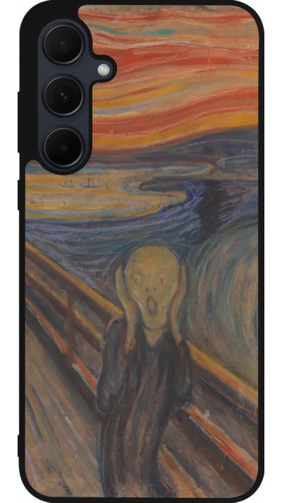 Samsung Galaxy A55 5G Case Hülle - Silikon schwarz Kunstbild - Der Schrei - Edvard Munch