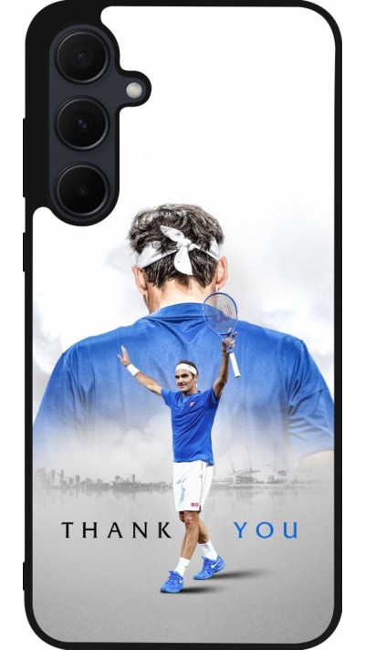 Samsung Galaxy A55 5G Case Hülle - Silikon schwarz Thank you Roger