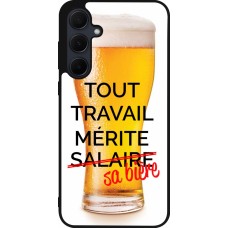 Samsung Galaxy A55 5G Case Hülle - Silikon schwarz Tout travail mérite sa bière