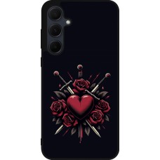 Samsung Galaxy A55 5G Case Hülle - Silikon schwarz Valentine 2024 gothic love