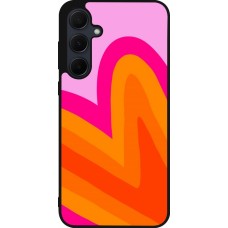 Samsung Galaxy A55 5G Case Hülle - Silikon schwarz Valentine 2024 heart gradient