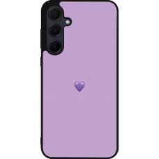 Samsung Galaxy A55 5G Case Hülle - Silikon schwarz Valentine 2023 purpule single heart