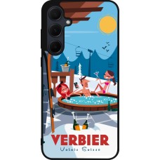 Samsung Galaxy A55 5G Case Hülle - Silikon schwarz Verbier Mountain Jacuzzi