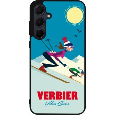 Samsung Galaxy A55 5G Case Hülle - Silikon schwarz Verbier Ski Downhill