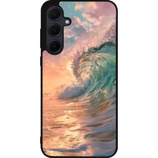 Samsung Galaxy A55 5G Case Hülle - Silikon schwarz Wave Sunset