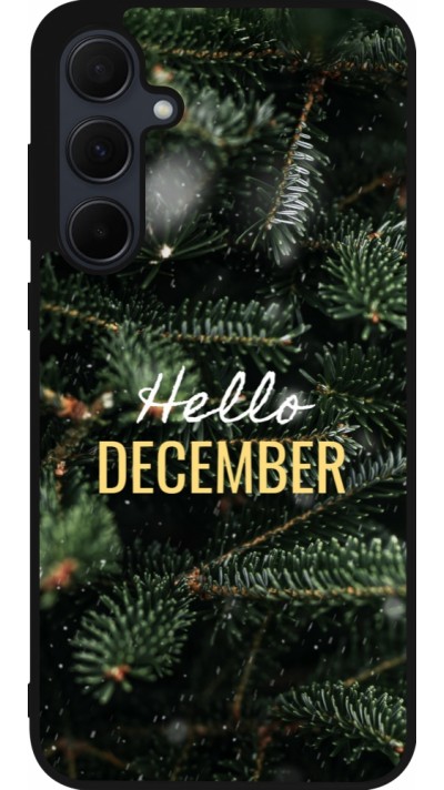 Samsung Galaxy A55 5G Case Hülle - Silikon schwarz Winter 25 Winter hello december