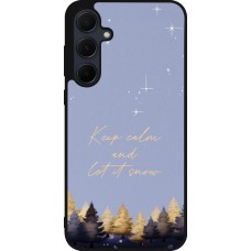 Samsung Galaxy A55 5G Case Hülle - Silikon schwarz Winter 25 Winter illustration of trees
