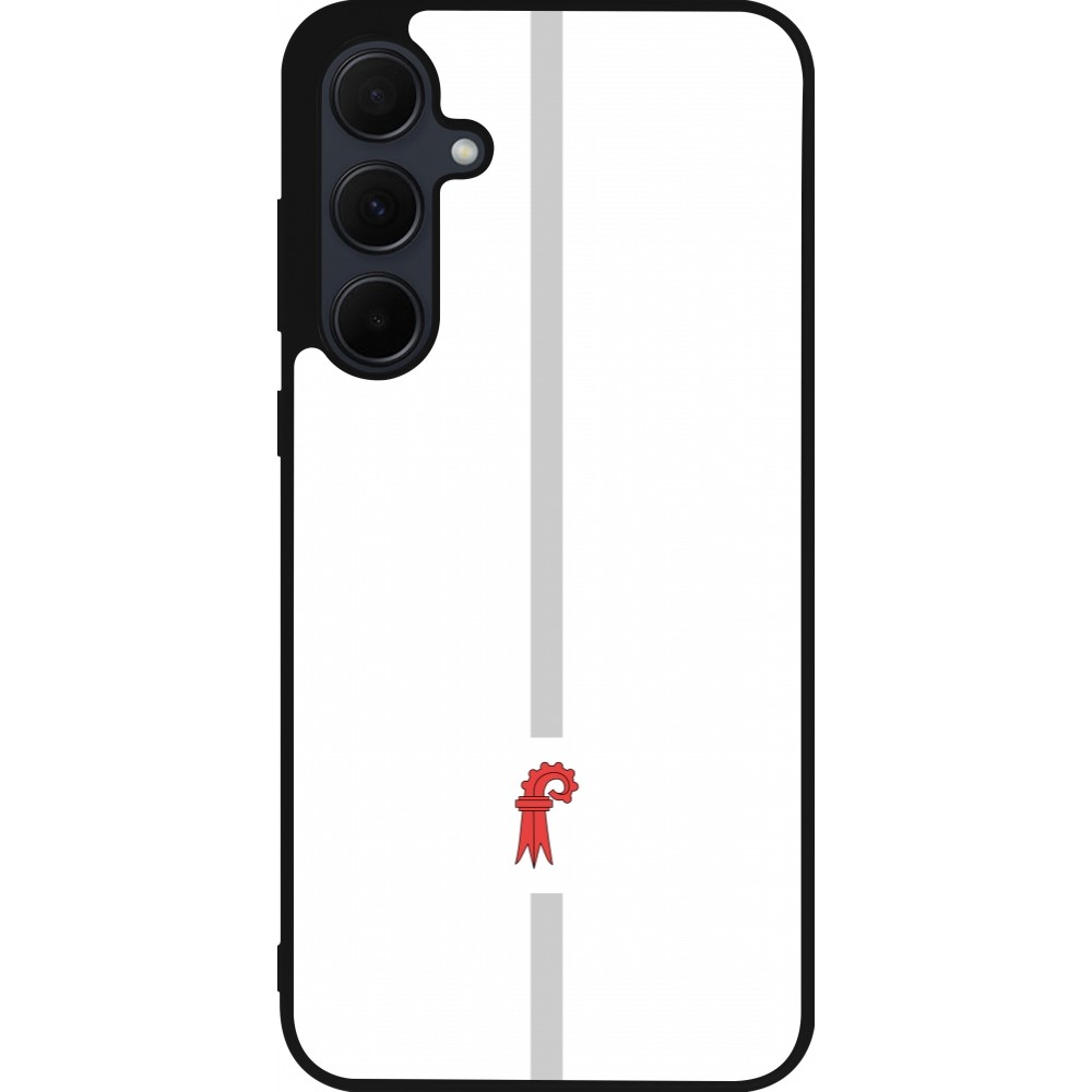 Samsung Galaxy A56 Case Hülle - Silikon schwarz Kanton BL weiss
