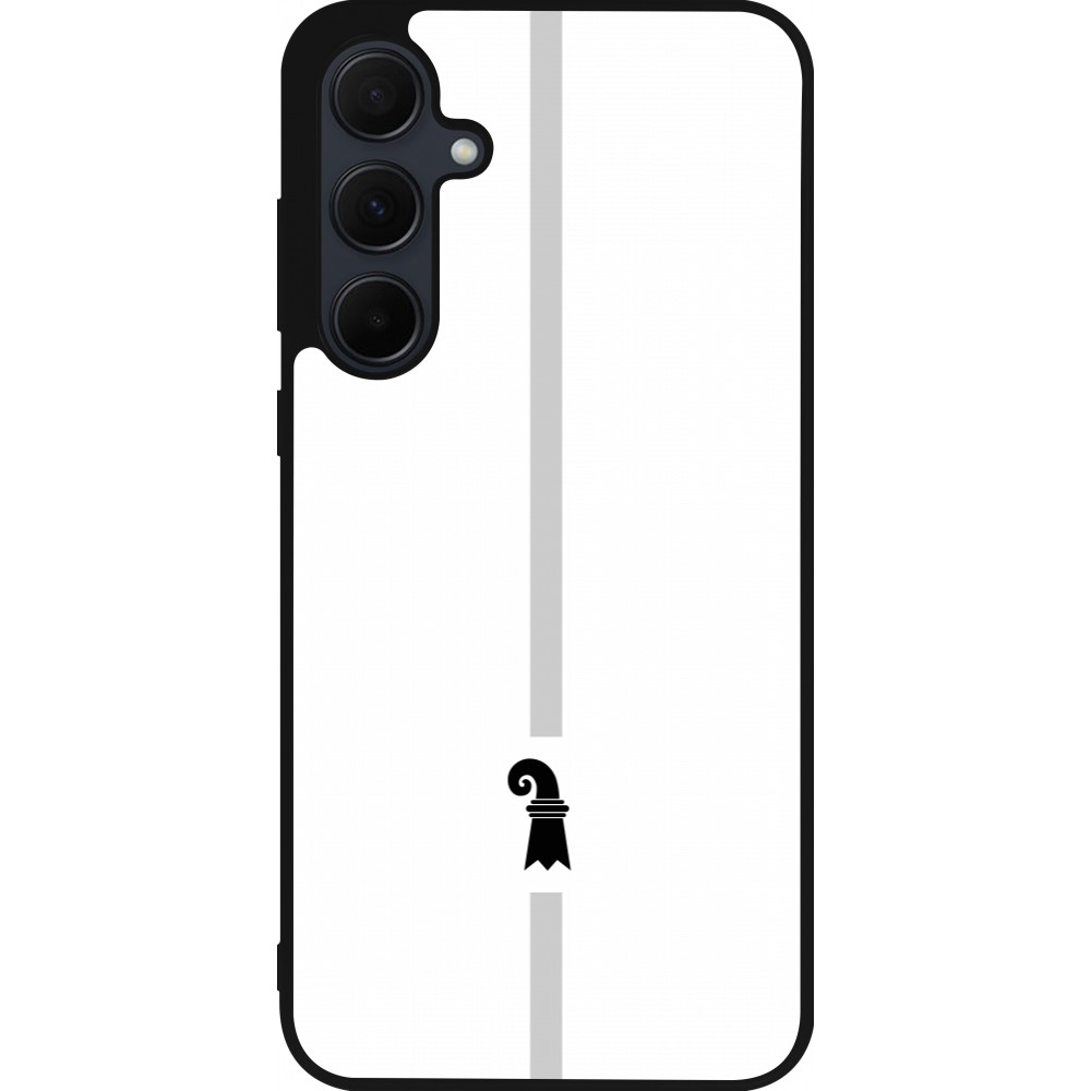 Samsung Galaxy A56 Case Hülle - Silikon schwarz Kanton BS weiss