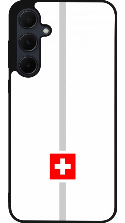Samsung Galaxy A56 Case Hülle - Silikon schwarz Kanton CH weiss