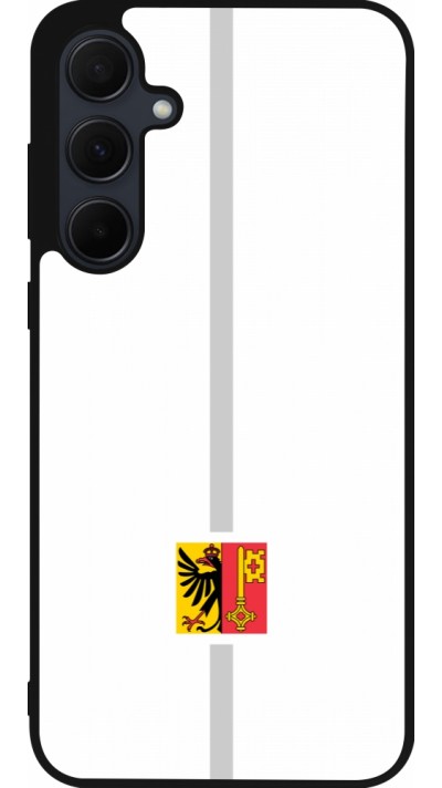 Samsung Galaxy A56 Case Hülle - Silikon schwarz Kanton GE weiss