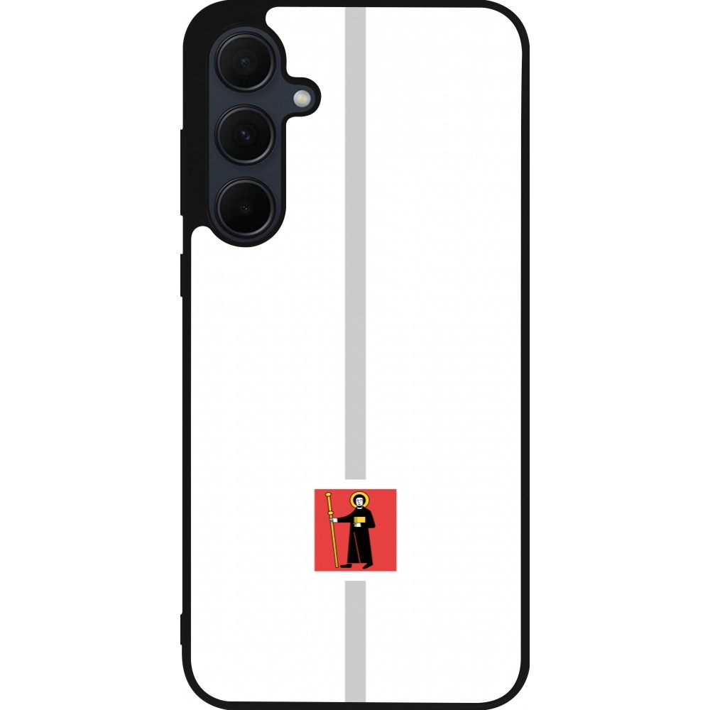 Samsung Galaxy A56 Case Hülle - Silikon schwarz Kanton GL weiss