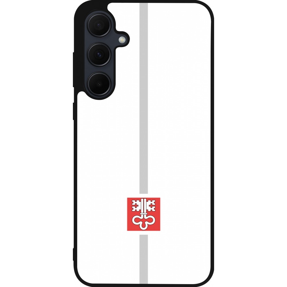 Samsung Galaxy A56 Case Hülle - Silikon schwarz Kanton NW weiss