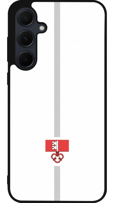 Samsung Galaxy A56 Case Hülle - Silikon schwarz Kanton OW weiss
