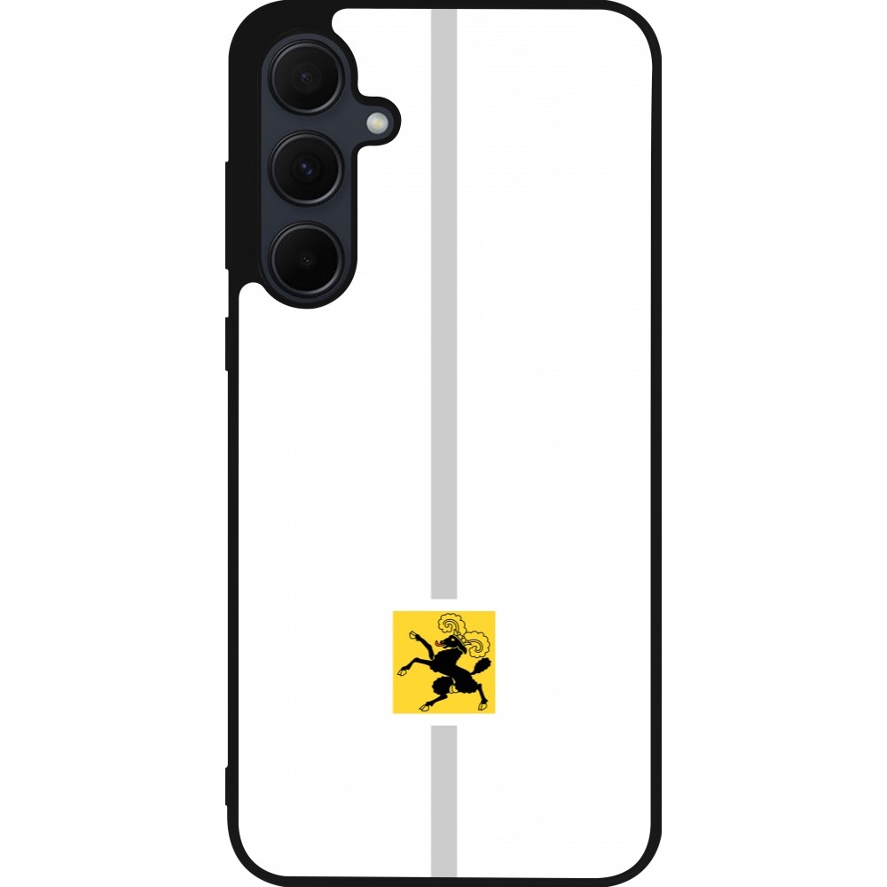 Samsung Galaxy A56 Case Hülle - Silikon schwarz Kanton SH weiss