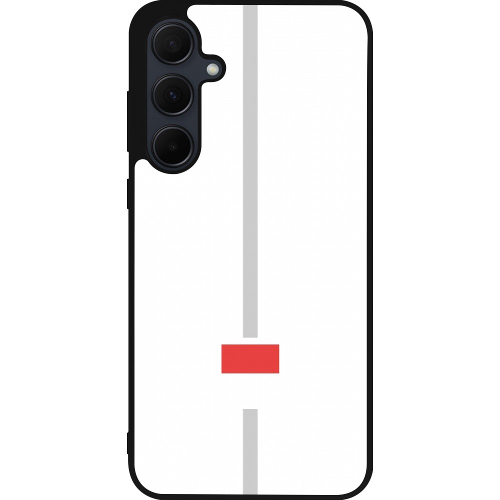 Samsung Galaxy A56 Case Hülle - Silikon schwarz Kanton SO weiss