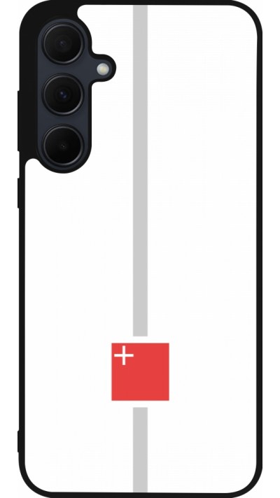 Samsung Galaxy A56 Case Hülle - Silikon schwarz Kanton SZ weiss