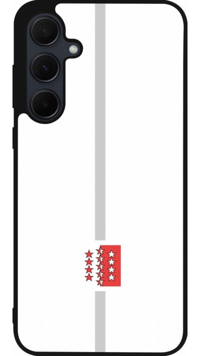 Samsung Galaxy A56 Case Hülle - Silikon schwarz Kanton VS weiss