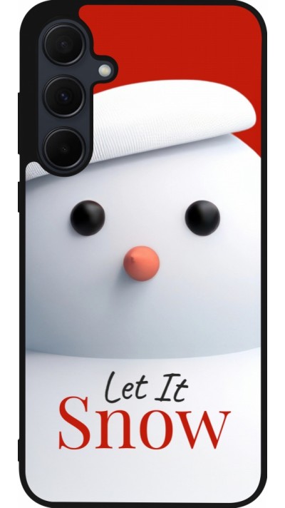 Coque Samsung Galaxy A56 - Silicone rigide noir Christmas 25 Xmas Snowman