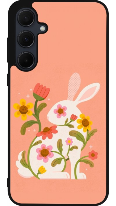 Samsung Galaxy A56 Case Hülle - Silikon schwarz Easter 2026 Rabbit collage