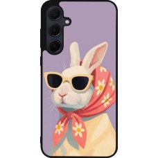 Samsung Galaxy A56 Case Hülle - Silikon schwarz Easter 2026 Rabbit with scarf