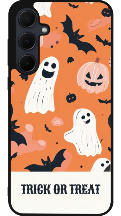 Samsung Galaxy A56 Case Hülle - Silikon schwarz Halloween 2025 Trick treat Samsung Galaxy A56 Case Hülle - Silikon schwarz Halloween 2025 Trick treat