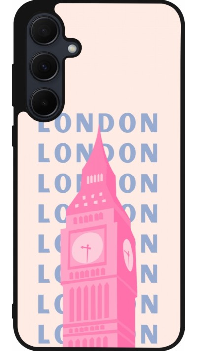 Samsung Galaxy A56 Case Hülle - Silikon schwarz London Pink Print