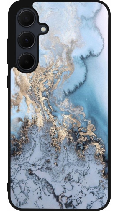 Samsung Galaxy A56 Case Hülle - Silikon schwarz Marble 04