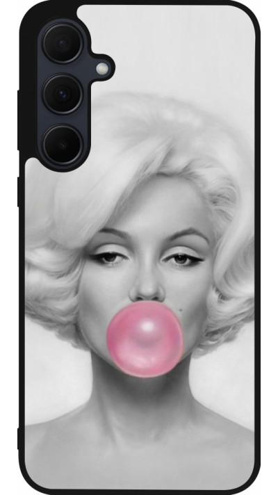 Samsung Galaxy A56 Case Hülle - Silikon schwarz Marilyn Bubble