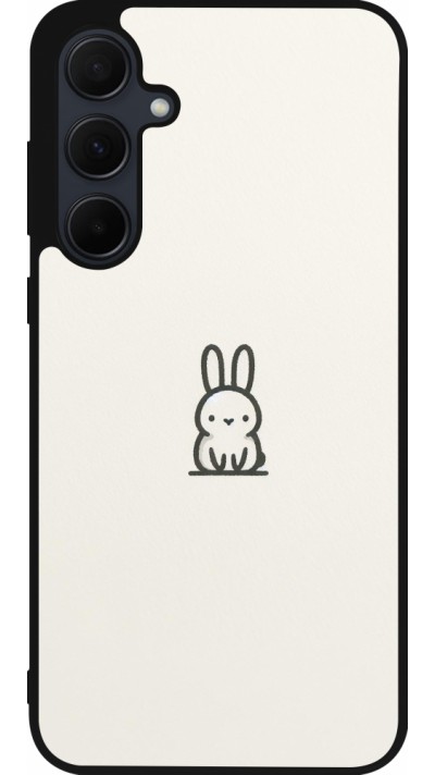 Samsung Galaxy A56 Case Hülle - Silikon schwarz Minimal Häschen Süße