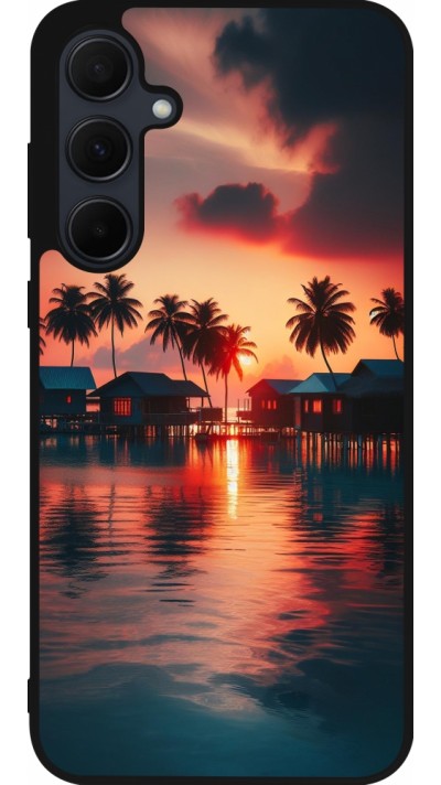 Samsung Galaxy A56 Case Hülle - Silikon schwarz Paradies Malediven