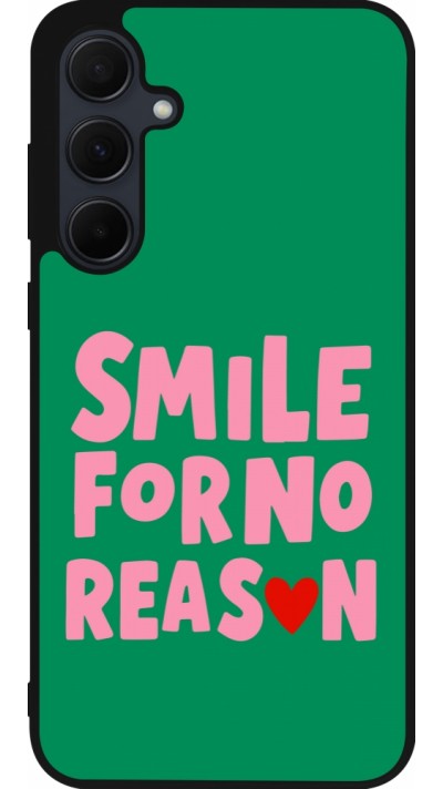 Samsung Galaxy A56 Case Hülle - Silikon schwarz Smile for no reason 2026