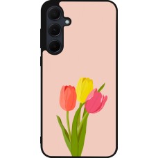 Samsung Galaxy A56 Case Hülle - Silikon schwarz Spring 23 tulip trio