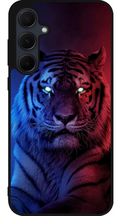 Samsung Galaxy A56 Case Hülle - Silikon schwarz Tiger Blue Red