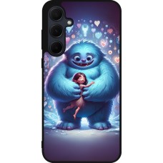 Samsung Galaxy A56 Case Hülle - Silikon schwarz Valentin 2024 Flauschige Liebe