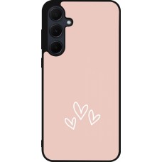 Samsung Galaxy A56 Case Hülle - Silikon schwarz Valentine 2023 three minimalist hearts