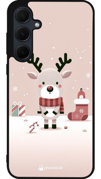 Samsung Galaxy A56 Case Hülle - Silikon schwarz Weihnachten 2023 Choupinette Rentier