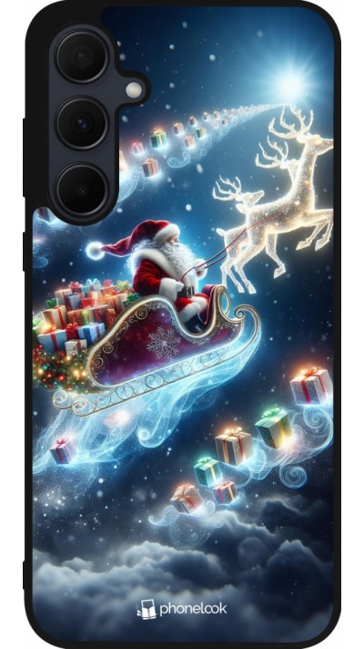 Samsung Galaxy A56 Case Hülle - Silikon schwarz Weihnachten 2023 Verzauberter Weihnachtsmann